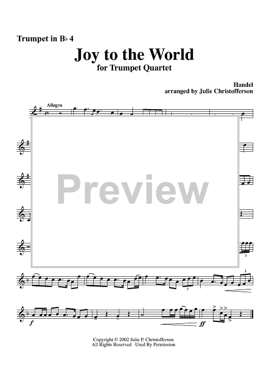 Joy to the World - Trumpet 4