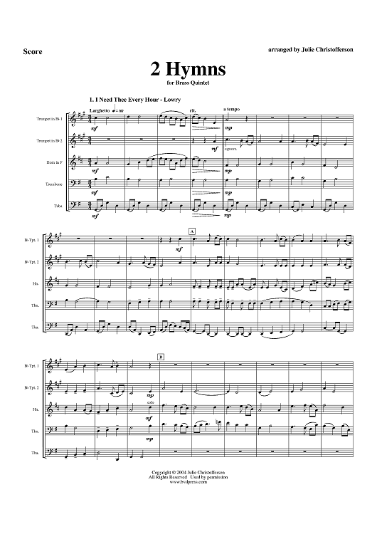 2 Hymns - Score