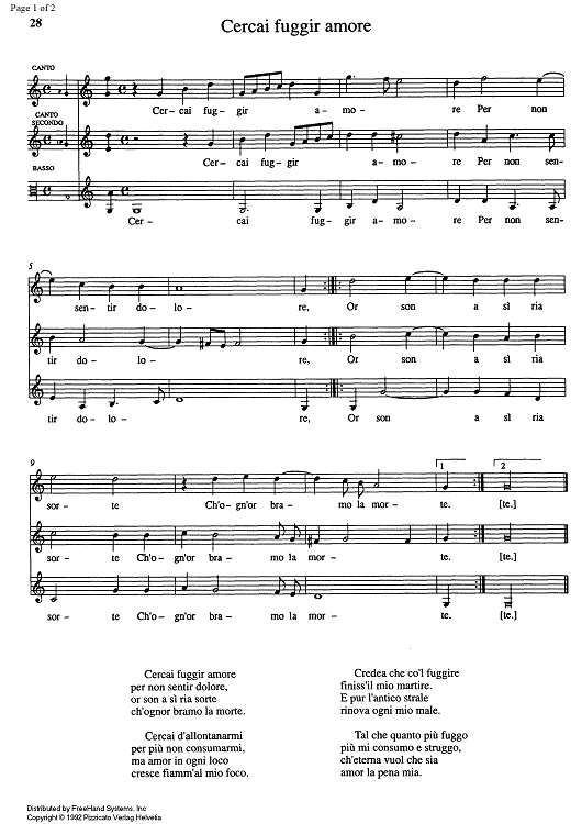 Cercai fuggir amore