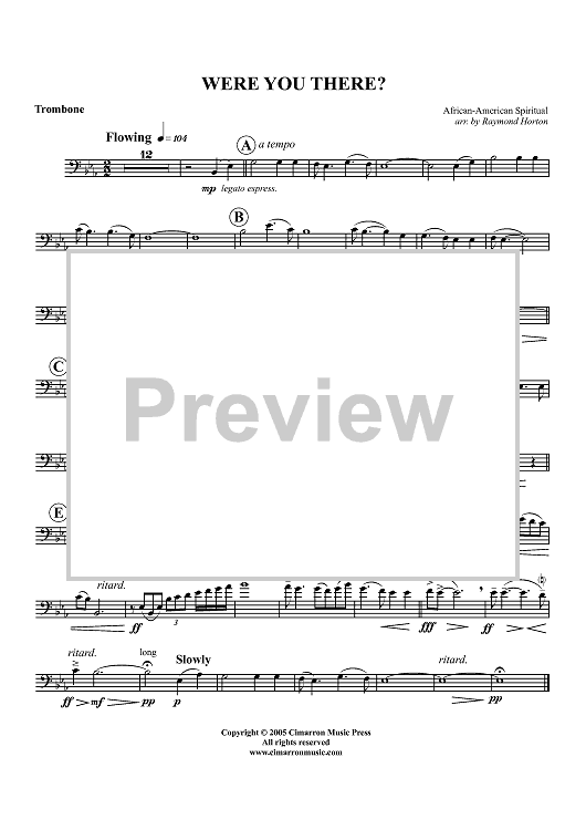 Were You There? - Trombone