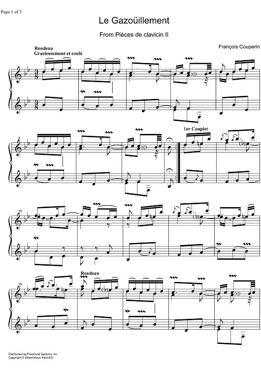 Pièces de clavecin  6th ordre, Le Gazoüillement