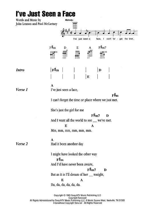 I've Just Seen a Face