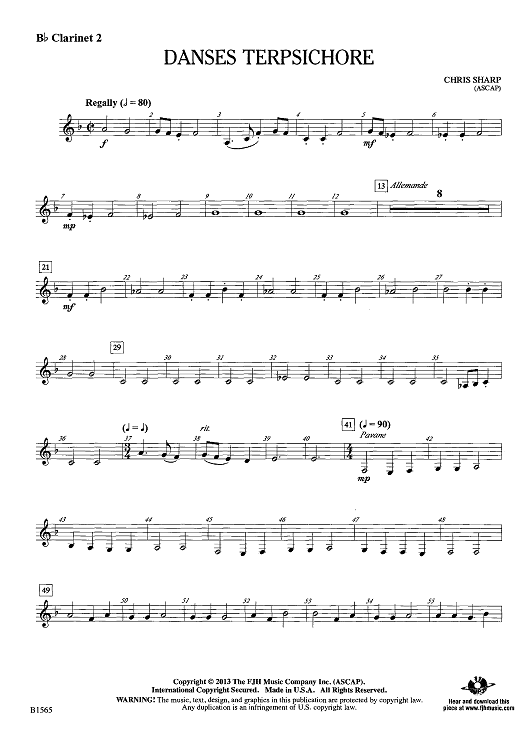 Danses Terpsichore - Bb Clarinet 2