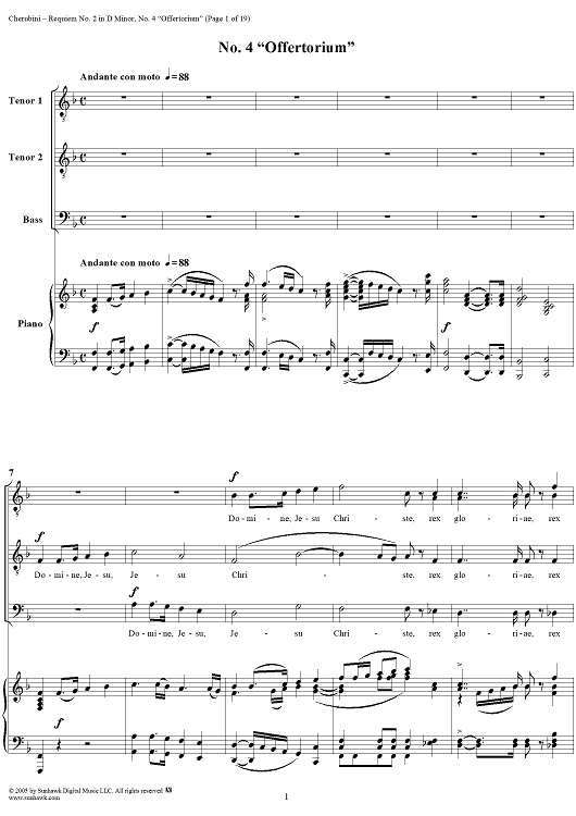 Requiem No. 2 in D Minor: No. 4. Offertorium