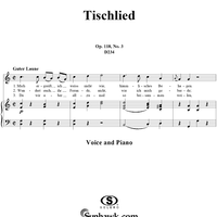 Tischlied, Op. 118, No. 3, D234