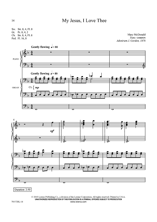My Jesus, I Love Thee