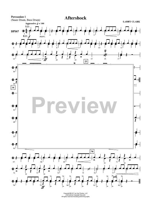 Aftershock - Percussion 1
