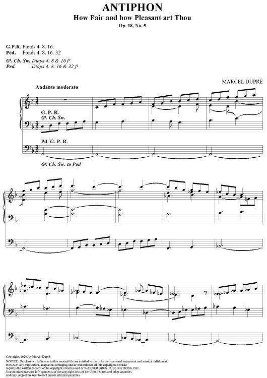Antiphon: How Fair and How Pleasant Art Thou, Op. 18, No. 5