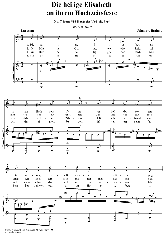 Die heilige Elisabeth an ihrem Hochzeitsfeste