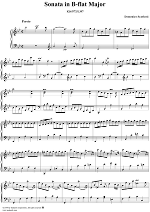 Sonata in B-flat major - K16/P72/L397