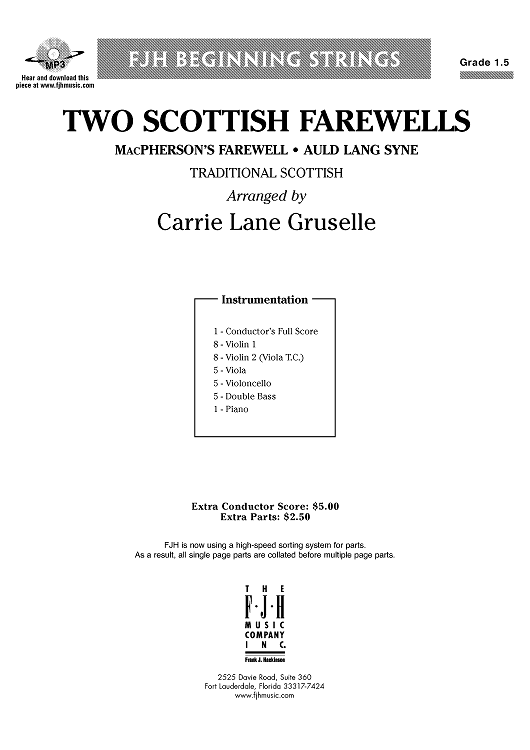 Two Scottish Farewells - Score