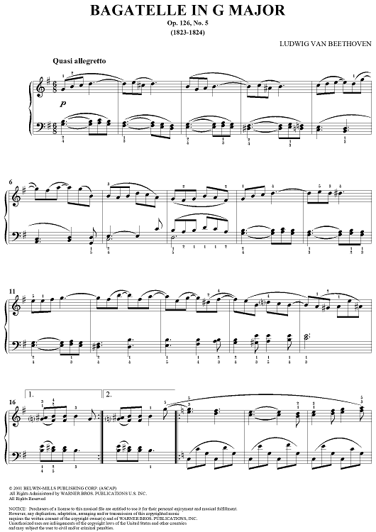 Bagatelle in G Major