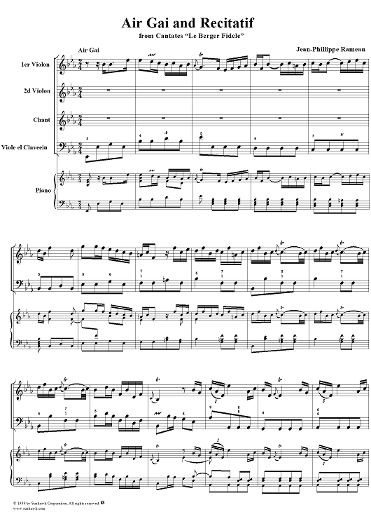 Cantates, Le Berger Fidèle, Air Gai and recitatif