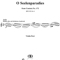 "O Seelenparadies", Aria, No. 4 from Cantata No. 172: "Erschallet, ihr Lieder" - Violin