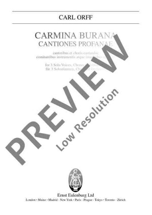Carmina Burana - Full Score