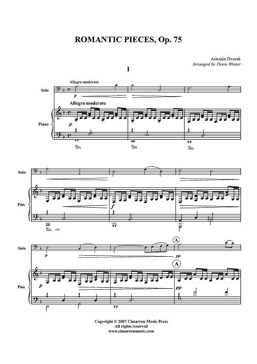 Romantic Pieces, Op. 75 - Piano Score