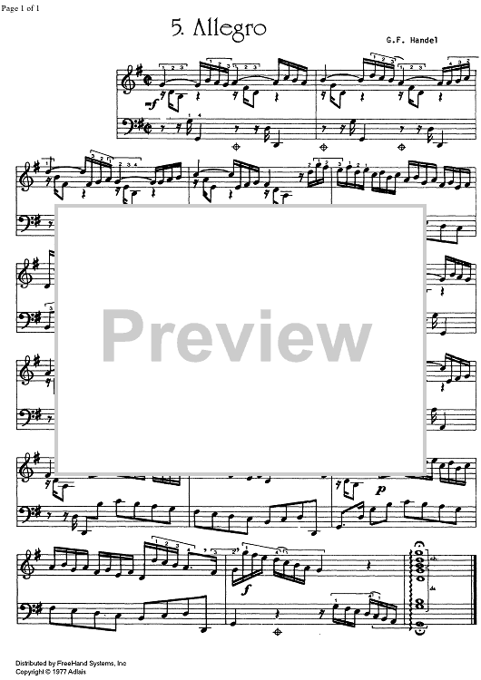 Allegro from Suite No. 8 G Major