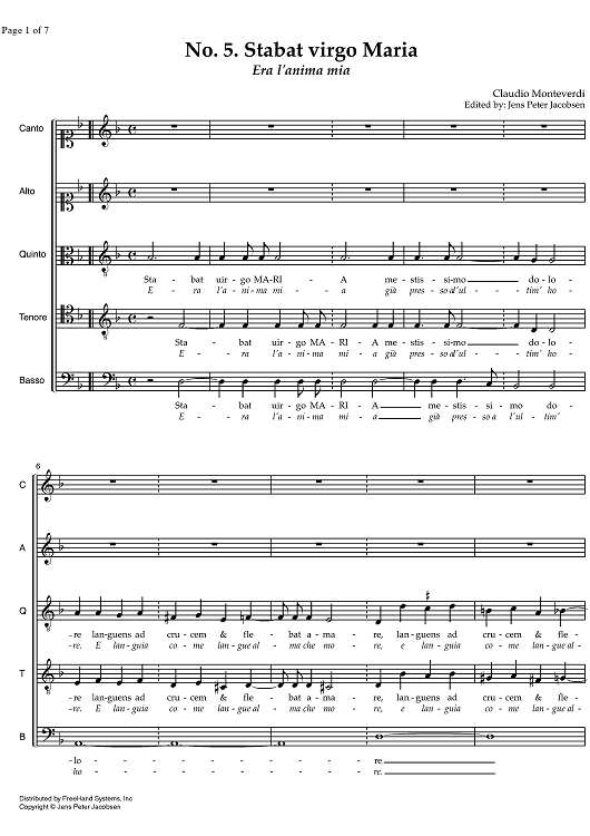 Stabat Virgo Maria - Era l'anima mia