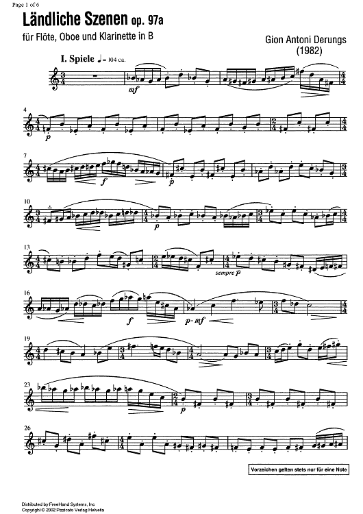 Ländliche Szenen (Rural scenes) Op.97a - Oboe