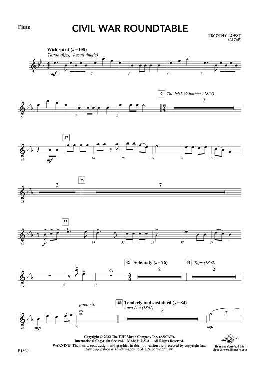 Civil War Roundtable - Flute