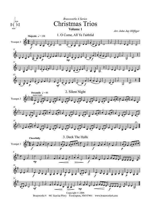 Christmas Trios, Volume 1 - Trumpet 3