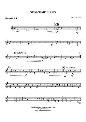 Stop-Time Blues - Horn 3 in F