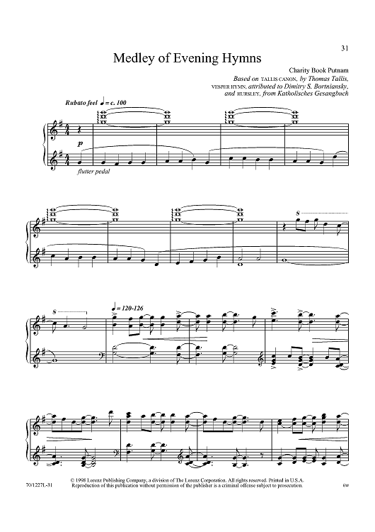 Medley of Evening Hymns