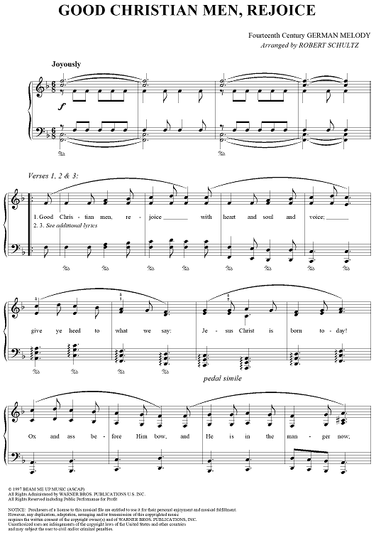 Good Christian Men, Rejoice