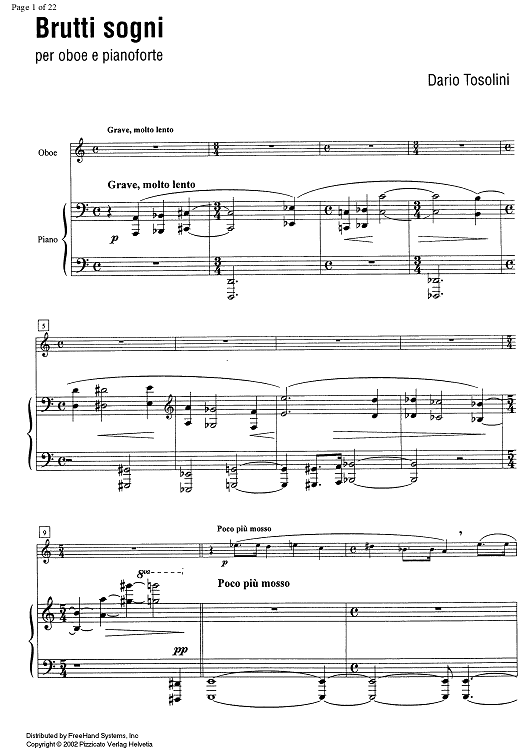 Brutti sogni - Score