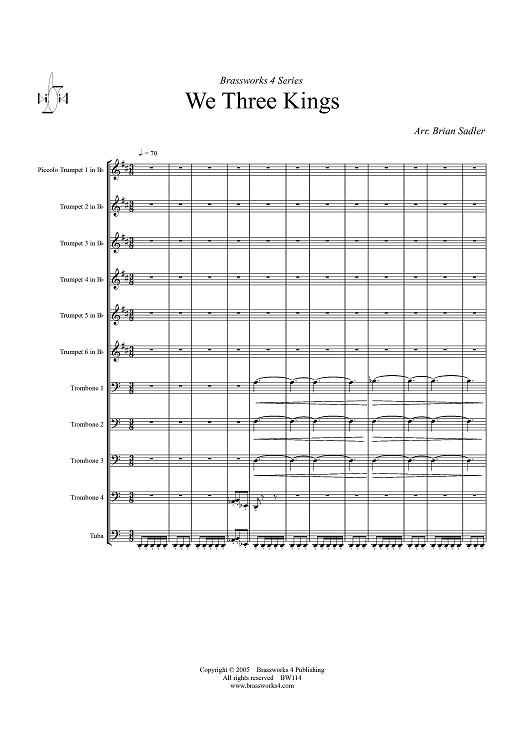We Three Kings - Score