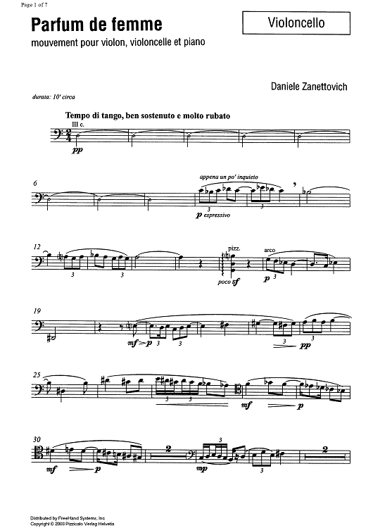 Parfum de femme - Cello