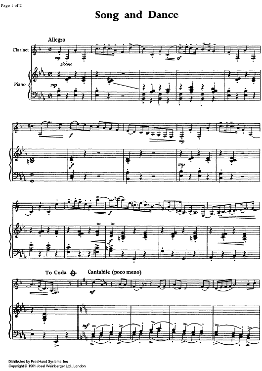 Song and Dance - Score
