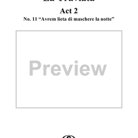 La Traviata, Act 2, No. 11, Scena. "Avrem lieta di maschere la notte"
