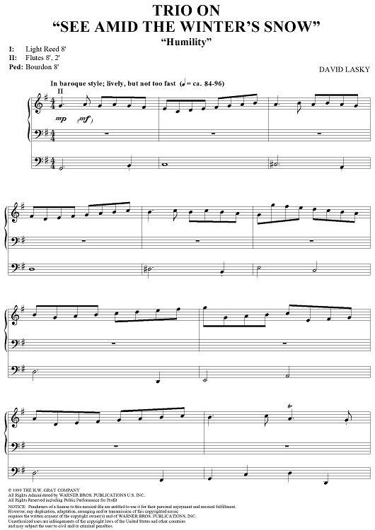 Trio on "See Amid the Winter's Snow"