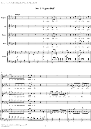 Mass No. 9 (Sancti Bernardi) in B-flat Major, "Heiligmesse": No. 6. Dona nobis pacem
