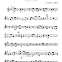Wachet Auf - Chorale from Cantata #140 - Part 2 Flute, Oboe or Violin