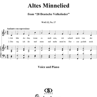 Altes-Minnelied - No. 17 from "28 Deutsche Volkslieder" WoO 32
