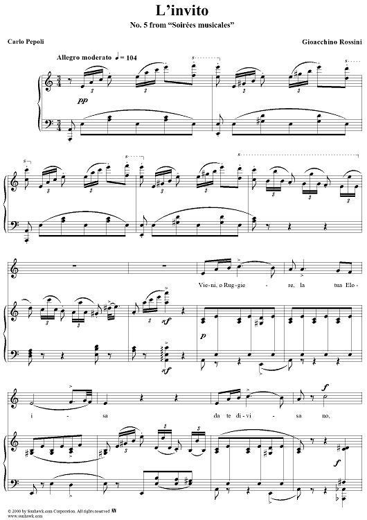 Soirées musicales, No. 5: L'invito