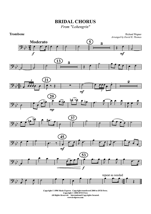 Wedding Music - Trombone
