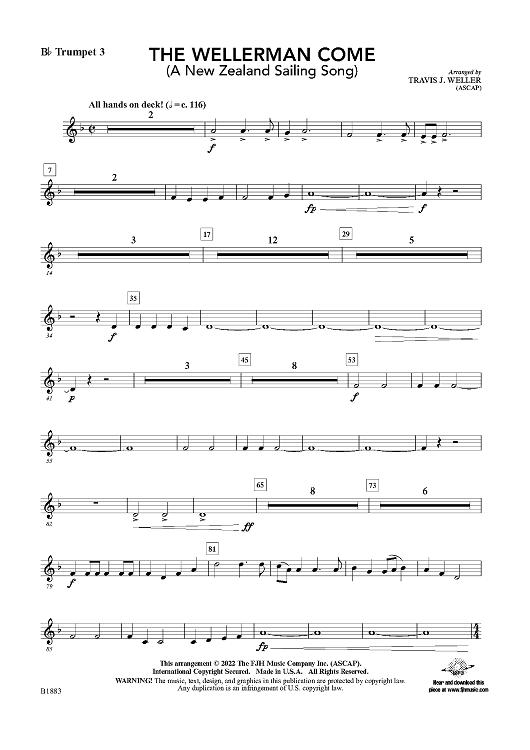 The Wellerman Come - Bb Trumpet 3