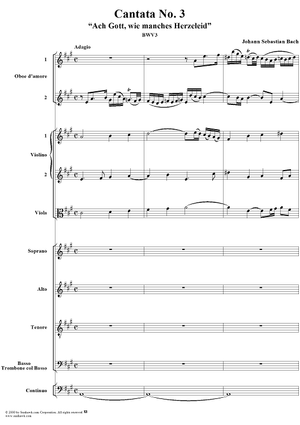 Cantata No. 3 "Ach Gott, wie manches Herzeleid," BWV3