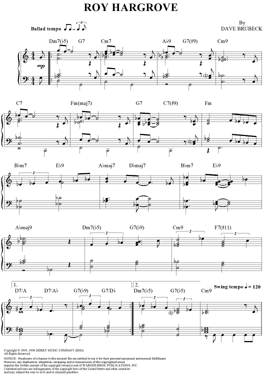 Roy Hargrove - Piano