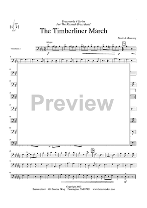 The Timberliner March - Trombone 2