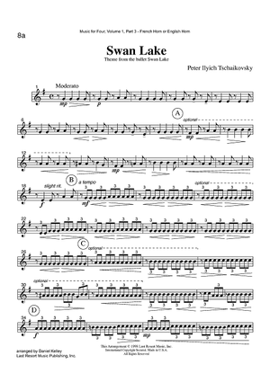 Swan Lake - Theme from the ballet Swan Lake - Part 3 Horn or English Horn in F