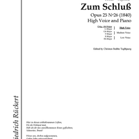 Zum Schluss Op.25 No.26