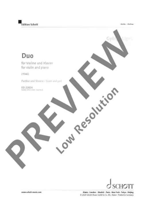Duo - Score and Parts