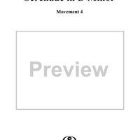 Serenade in D Minor, Op. 44, Movement 4 - Oboe 1