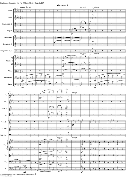 Symphony No. 5, Movement 3 - Full Score