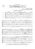Two Madrigals, Vol. 11 - from Morley's "First Book of Madrigals to 4 Voices" (1594) - Score