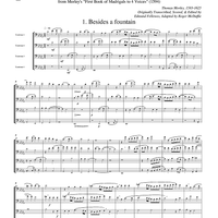 Two Madrigals, Vol. 11 - from Morley's "First Book of Madrigals to 4 Voices" (1594) - Score